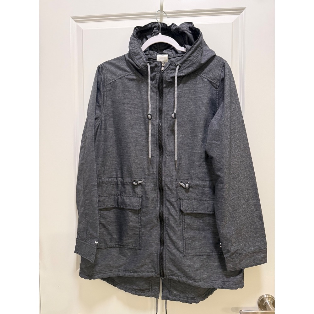 Under Armour Allseason Gear Storm 1 Parka Jacket Gray Hooded Womens XL Loose Fit